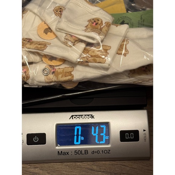 Monica + Andy Organic Cotton sleeper NEW Dog Puppy Footie 
Pajamas 0-3 Months - Picture 7 of 7